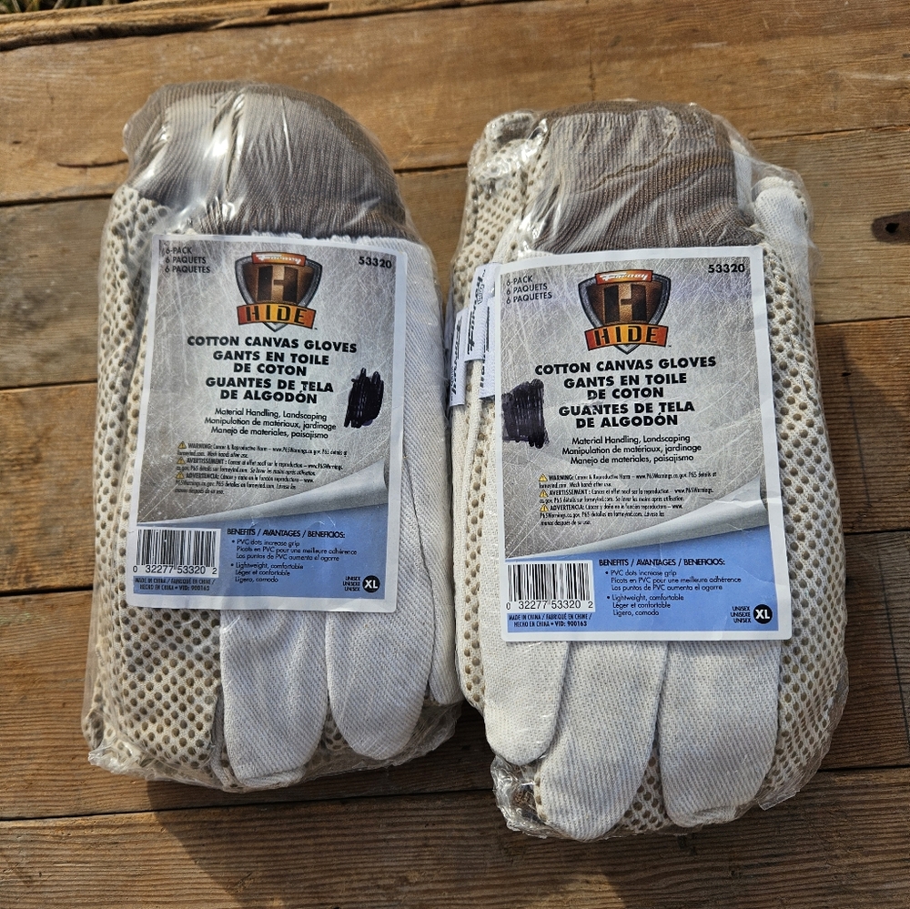 Forney Cotton Canvas Unisex Gloves (Model 53320) in size X-Large, 12 Total